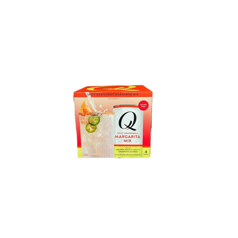 Q Spicy Grapefruit Margarita Mix 4 Pack Cans