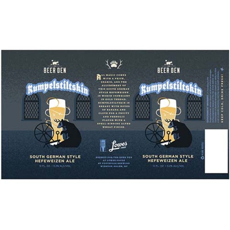 The Beer Den Rumpelstiltskin Hefeweizen Ale 12OZ SINGLE CAN