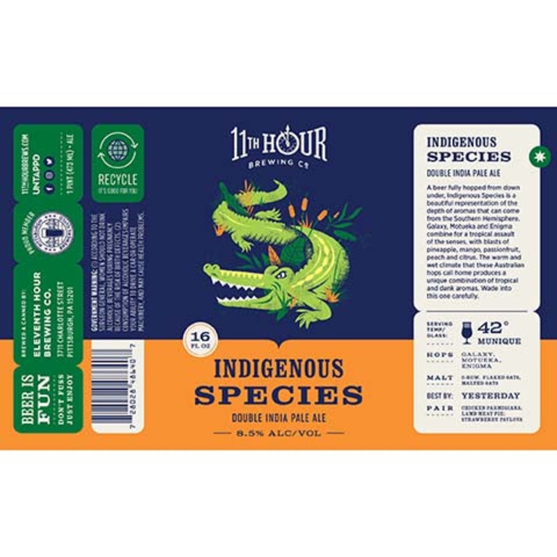 1th Hour Indigenous Species DIPA 16OZ SINGLE CAN