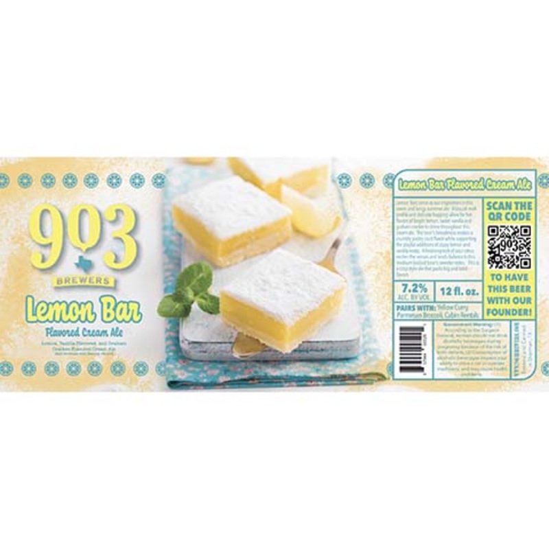 903 Brewers Lemon Bar Flavored Cream Ale 12OZ SINGLE CAN