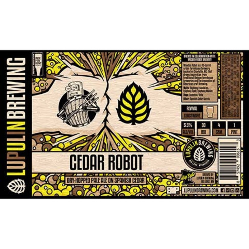 Lupulin Cedar Robot Dry-Hopped Pale Ale 16OZ SINGLE CAN