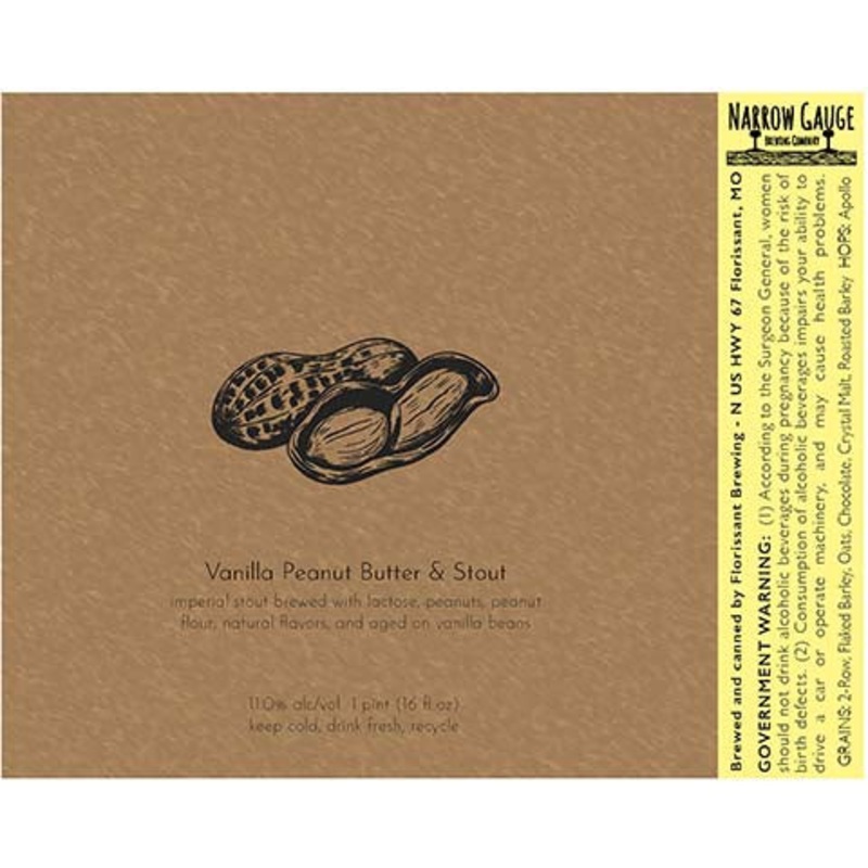Narrow Gauge Vanilla Peanut Butter & Stout 16OZ SINGLE CAN
