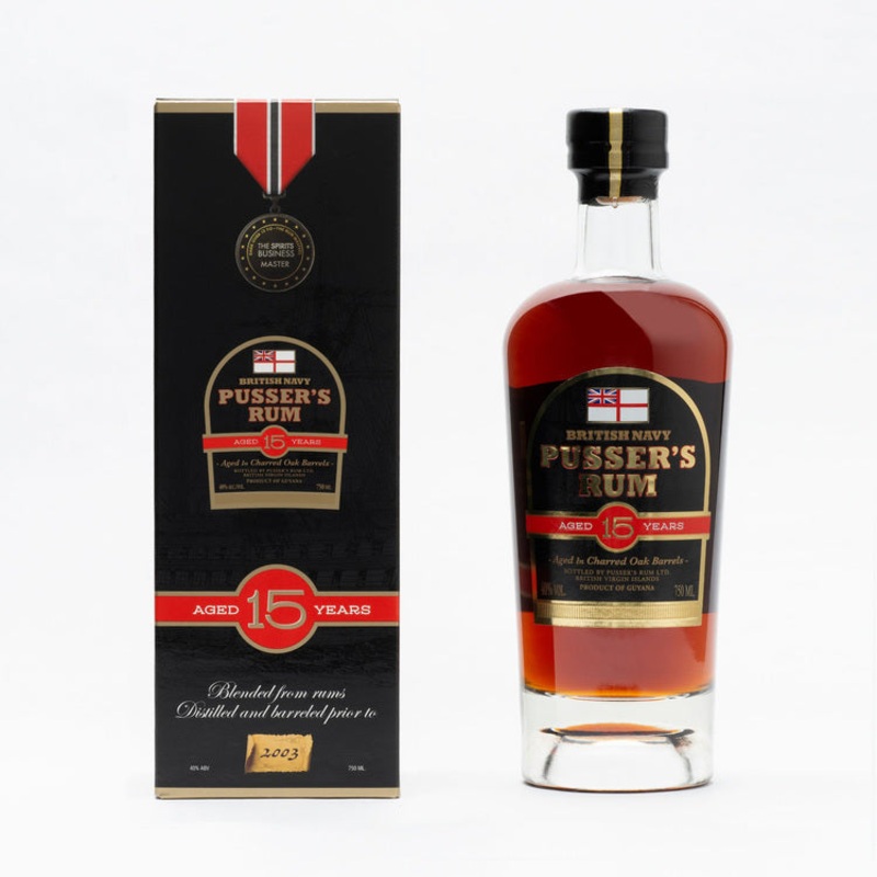 PUSSER’S NAVY RUM BRITISH NAVY 15 YR 80 W/ GIFT BOX 750ML 750ML