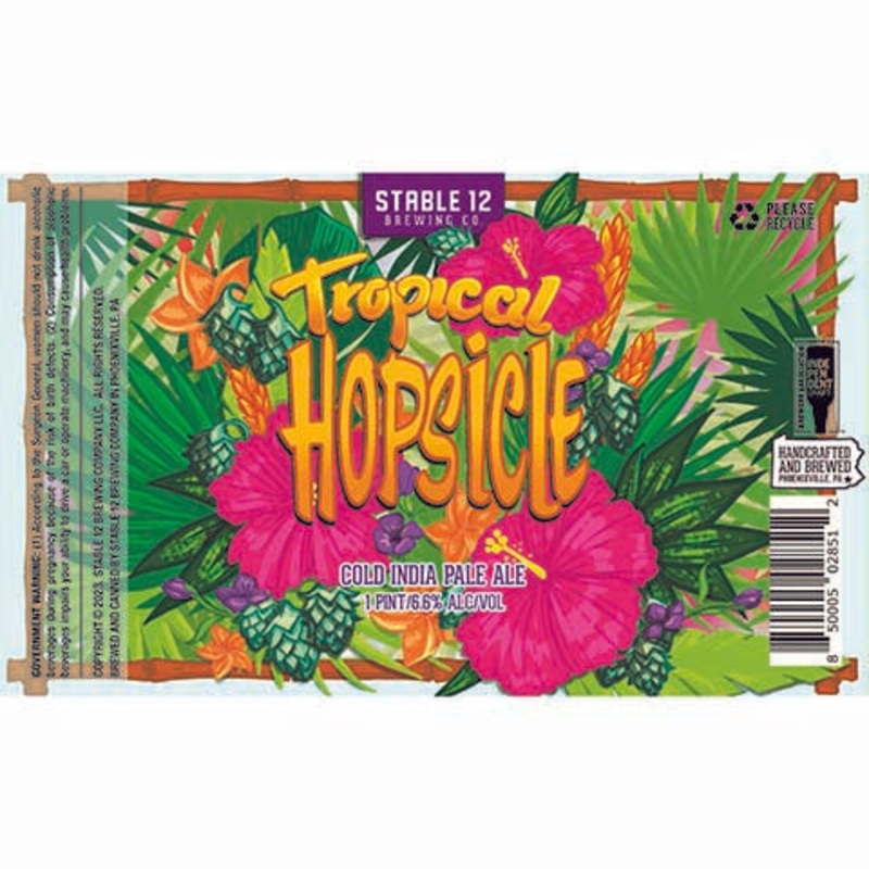 Stable 12 Tropical Hopsicle Cold IPA 16OZ SINGLE CAN