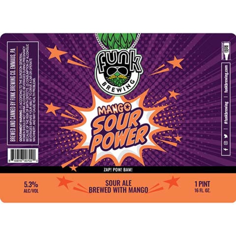 Funk Mango Sour Power Sour Ale 16OZ SINGLE CAN
