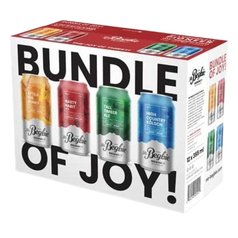 MT BEGBIE BUNDLE OF JOY PACK 355ML 12PK CAN @ Emerald Hills [1051150] 4260 ml