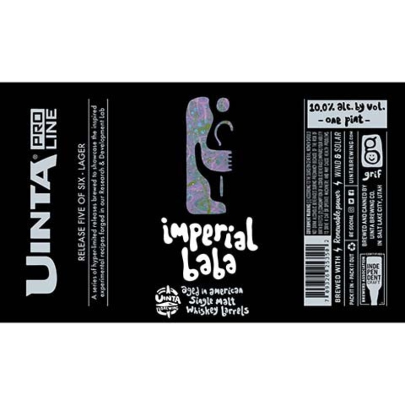 Uinta Imperial Baba Lager 16OZ SINGLE CAN