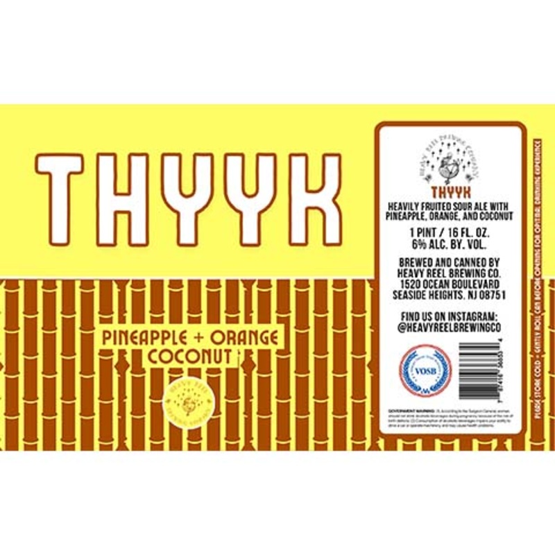 Heavy Reel Thyyk Pineapple + Orange Coconut Sour Ale 16OZ SINGLE CAN
