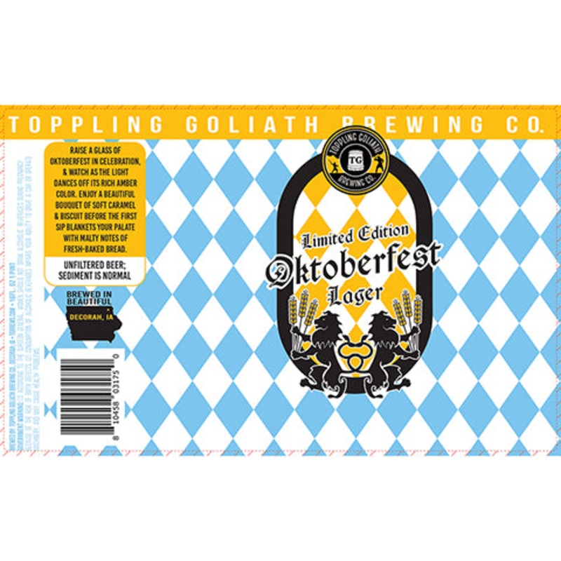 Toppling Goliath Oktoberfest Lager 16OZ SINGLE CAN