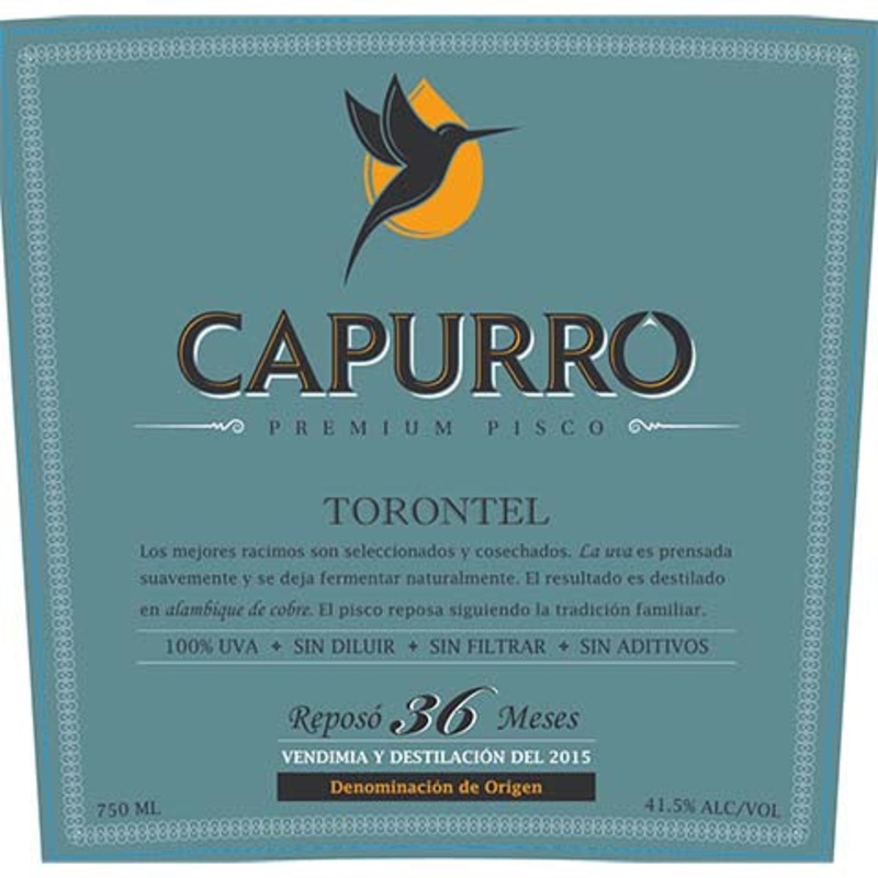 Capurro Torontel Premium Pisco 750ML BTL