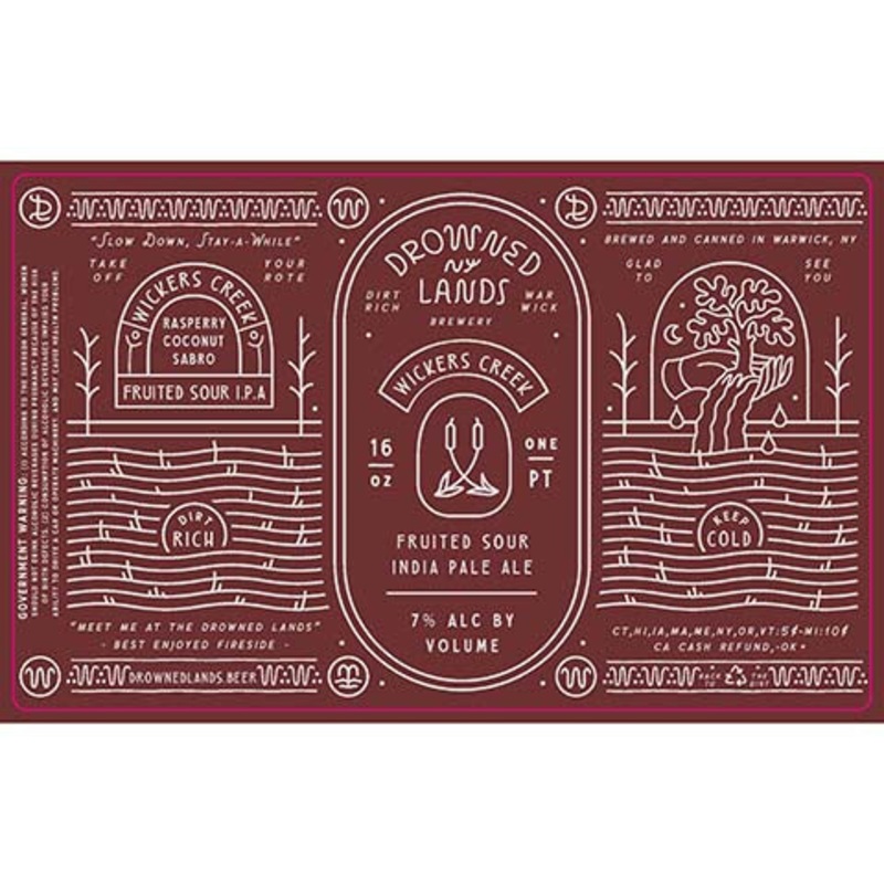 Drowned Lands Wickers Creek Fruited Sour IPA 16OZ SINGLE CAN