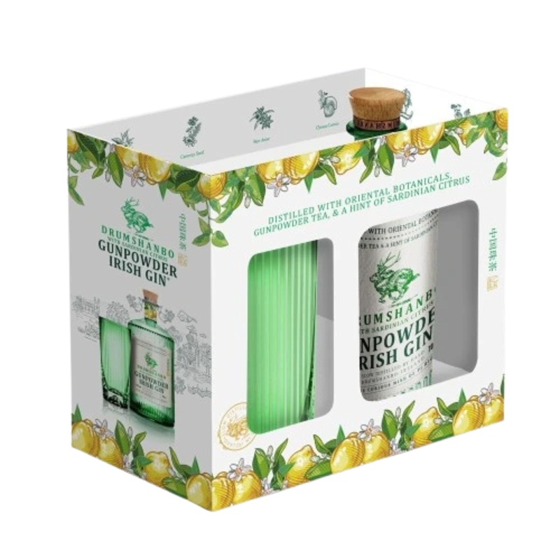 DRUMSHANBO SARDINIAN CITRUS GIN GLASS PACK 750ML @ Emerald Hills [1055406] 700 ml