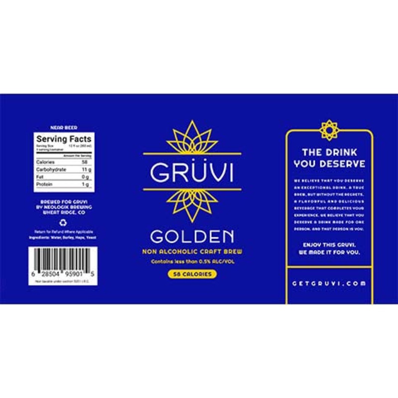 Gruvi Golden (Non-Alcoholic) 12OZ SINGLE CAN