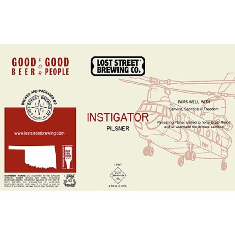 Lost Street Instigator Pilsner 16OZ SINGLE CAN