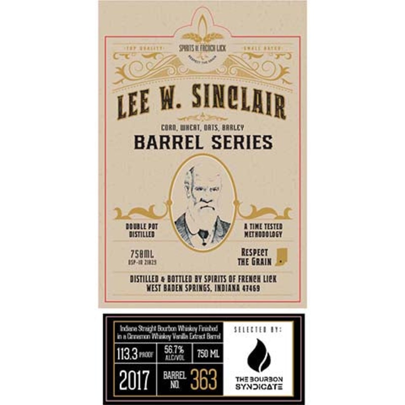 Spirits of French Lick Lee W. Sinclair Bourbon Whiskey 750ML BTL