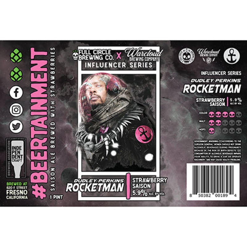 Full Circle/Warcloud Influencer Series: Dudley Perkins Rocketman Strawberry Saison 16OZ SINGLE CAN