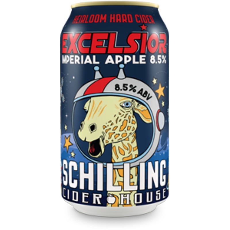 Schilling Cider Excelsior 24 – 12oz Cans, 6 Pack