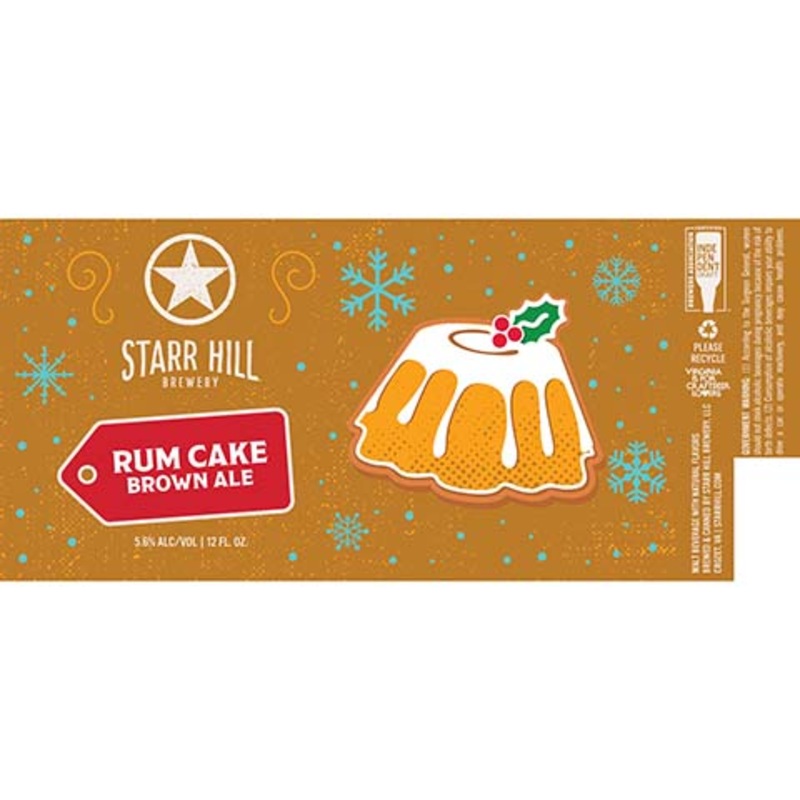 Starr Hill Rum Cake Brown Ale 12OZ SINGLE CAN