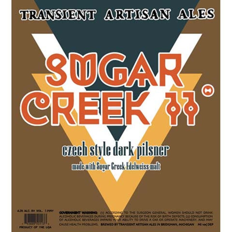 Transient Artisan Ales Sugar Creek 11 Dark Pilsner 16OZ SINGLE CAN