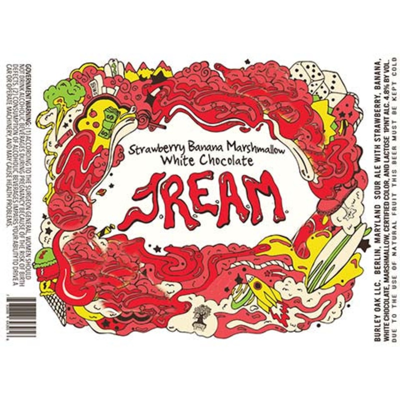 Burley Oak Strawberry Banana Marshmallow White Chocolate JREAM Sour Ale 16OZ SINGLE CAN