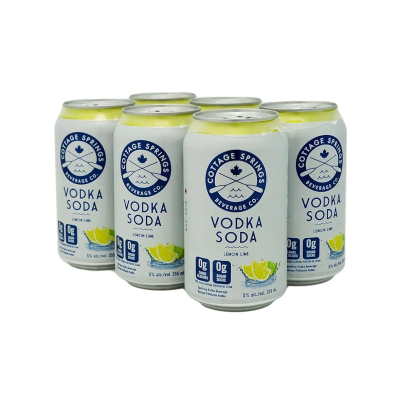 COTTAGE SPRINGS VODKA SODA LEMON LIME 355ML 6PK CAN @ Township [1009890] 2130 ml