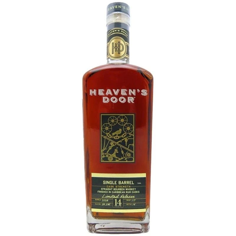 Heaven’s Door Single Barrel Cask Strength Caribbean Rum Casks Finish Straight Bourbon Whiskey 750ML BTL
