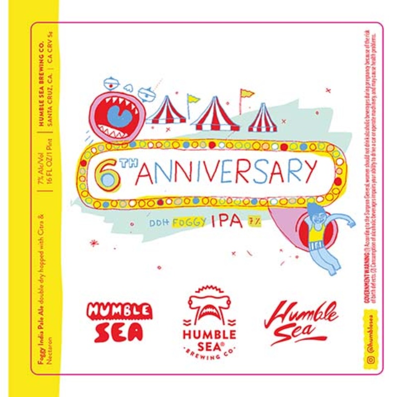 Humble Sea 6th Anniversary DDH Foggy IPA 16OZ SINGLE CAN