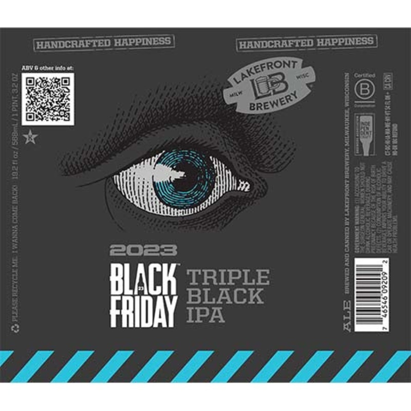 Lakefront Black Friday Triple Black IPA 19.2OZ SINGLE CAN