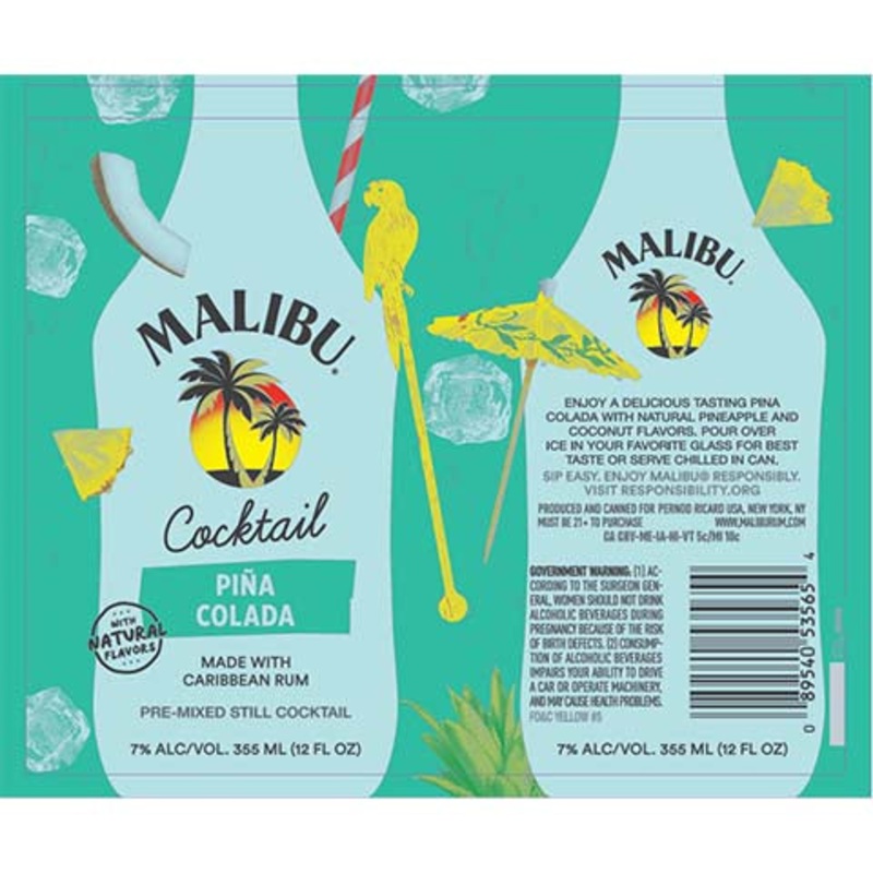 Malibu Pina Colada 12OZ SINGLE CAN