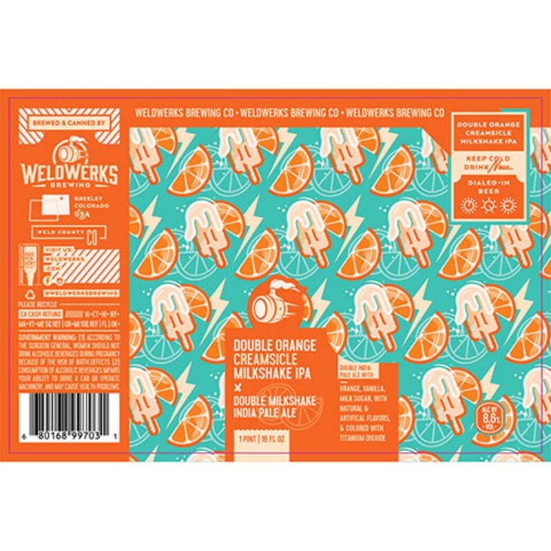 Weldwerks Double Orange Creamsicle Milkshake IPA 16OZ SINGLE CAN
