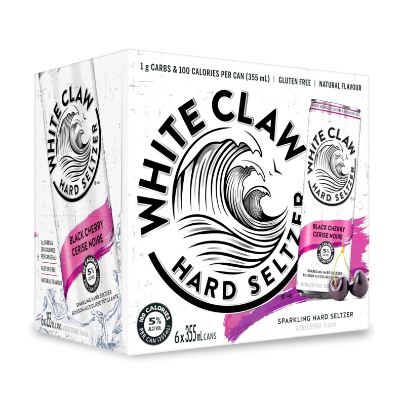 WHITE CLAW HARD SELTZER BLACK CHERRY 355ML 6PK CAN @ Red Deer [1022897] 2130 ml
