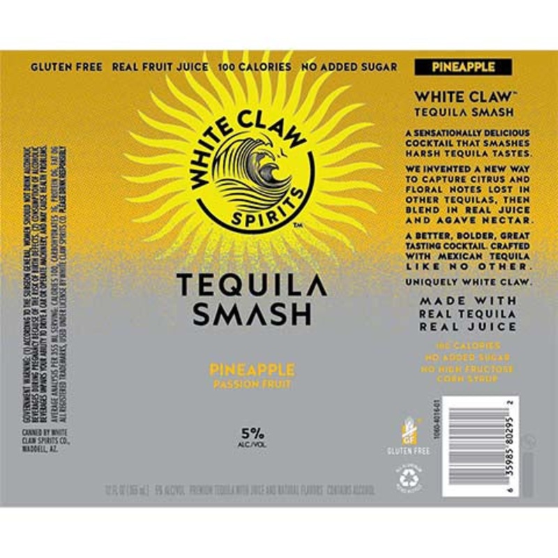 White Claw Pineapple Passion Fruit Tequila Smash 12OZ SINGLE CAN