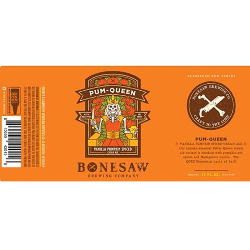 Bonesaw Pum-Queen Cream Ale 12OZ SINGLE CAN
