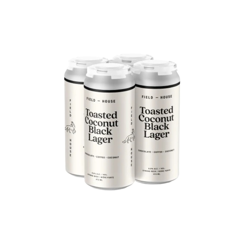 FIELD HOUSE TOASTED COCONUT BLACK LAGER 473ML 4PK CAN @ St. Albert [1045225] 1892 ml