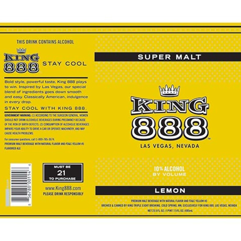 King 888 Lemon 23.5OZ SINGLE CAN