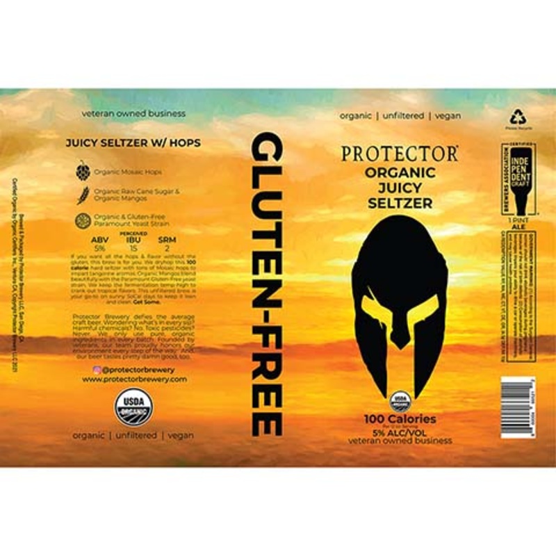 Protector Organic Juicy Seltzer 16OZ SINGLE CAN