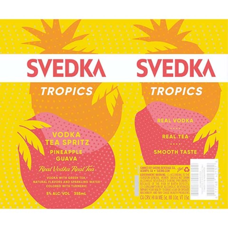 Svedka Tropics Pineapple Guava Vodka Tea Spritz 355ML CAN