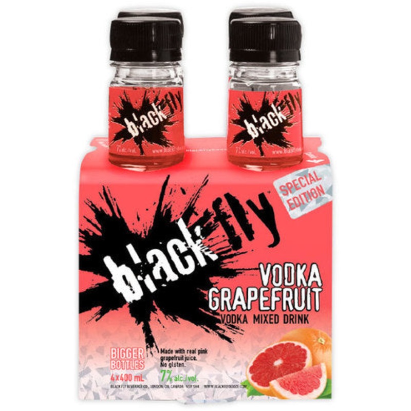 BLACK FLY VODKA GRAPEFRUIT 400ML 4PK BT @ MacTaggart Ridge [1002771] 1600 ml