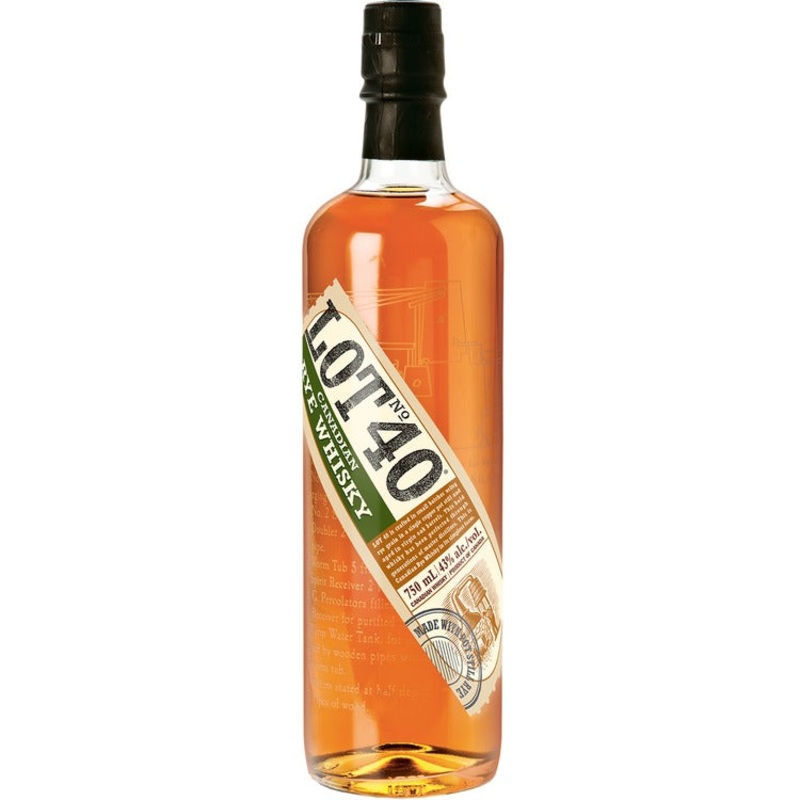 LOT 40 CANADIAN RYE WHISKY COPPER POT DISTILLED 86 750ML 750ML