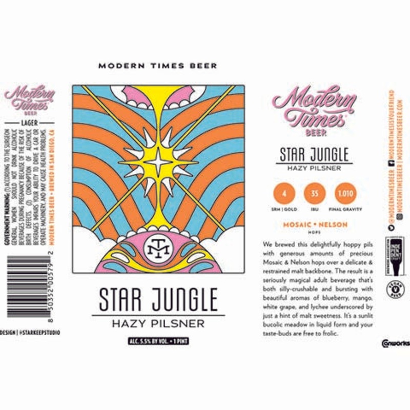 Modern Times Star Jungle Hazy Pilsner 16OZ SINGLE CAN