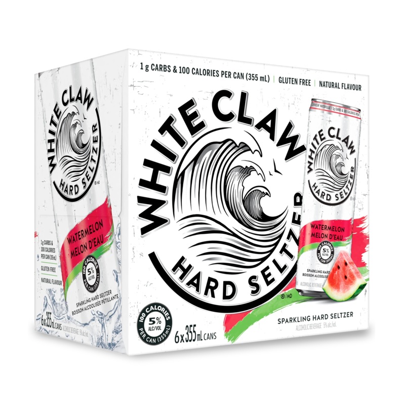 WHITE CLAW HARD SELTZER WATERMELON 355ML 6PK CAN @ Deerfoot City [1029997] 2130 ml