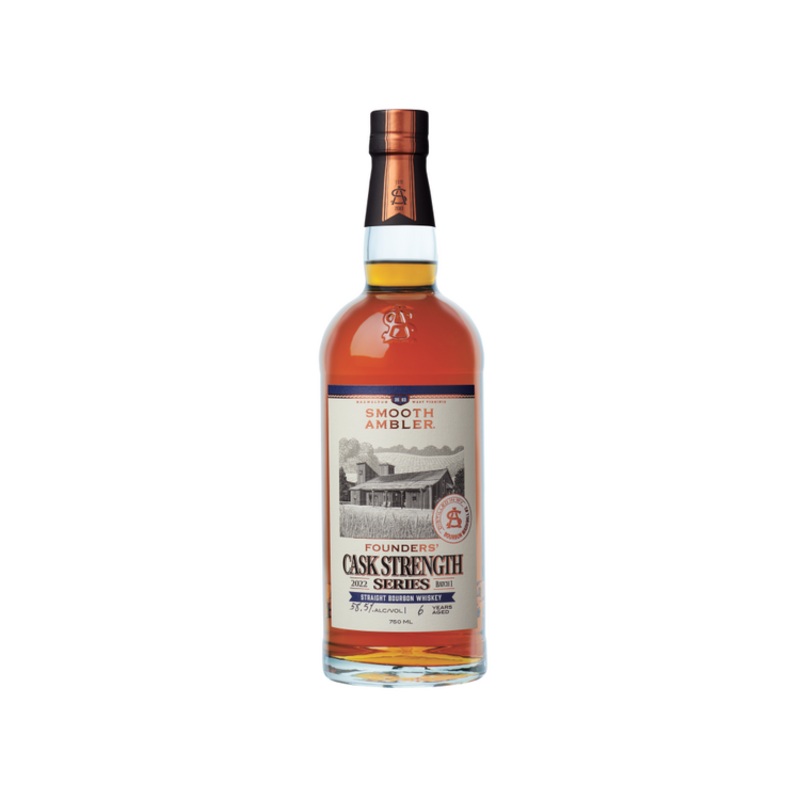 SMOOTH AMBLER STRAIGHT BOURBON FOUNDERS CASK STRENGTH SERIES 122.8 750ML 750ML