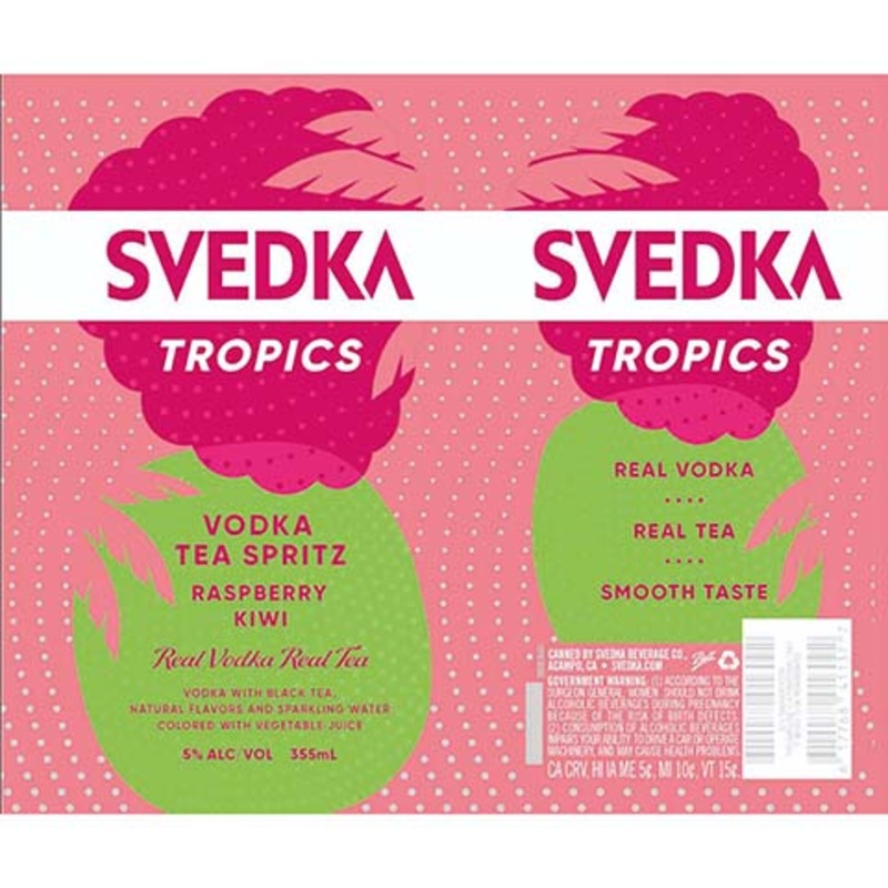 Svedka Tropics Raspberry Kiwi Vodka Tea Spritz 355ML CAN