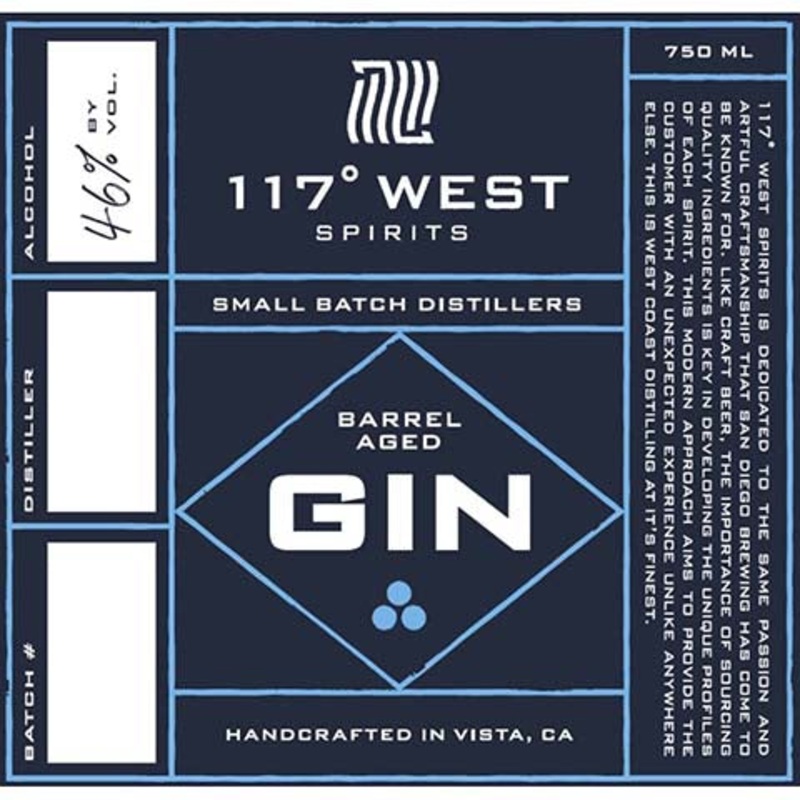117 West Barrel Aged Gin 750ML BTL