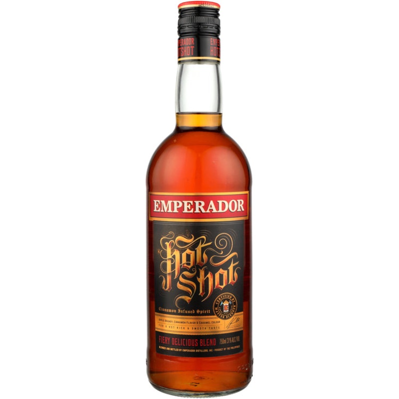 EMPERADOR CINNAMON INFUSED SPIRIT HOT SHOT 62 750ML 750ML