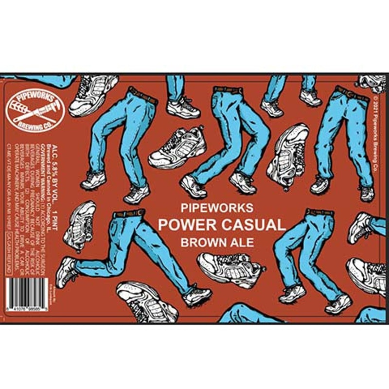 Pipeworks Power Casual Brown Ale 16OZ SINGLE CAN