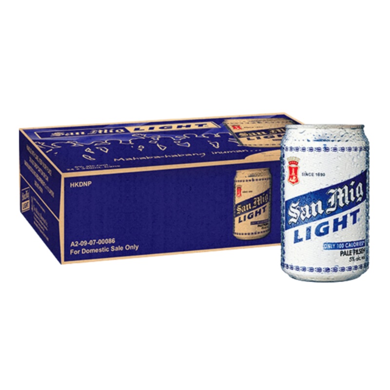 San Miguel Light Beer Can 330ml x24 (Case)
