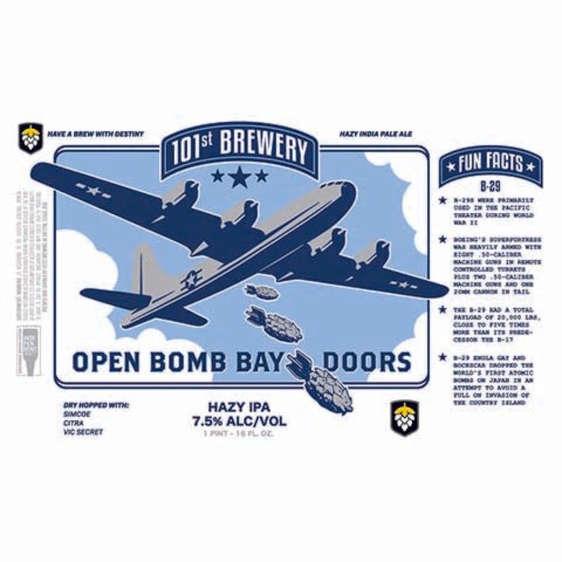 101st Open Bomb Bay Doors Hazy IPA 16OZ SINGLE CAN