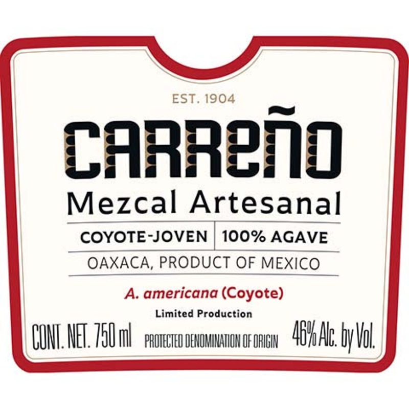 Carreno Coyote Mezcal 750ML BTL