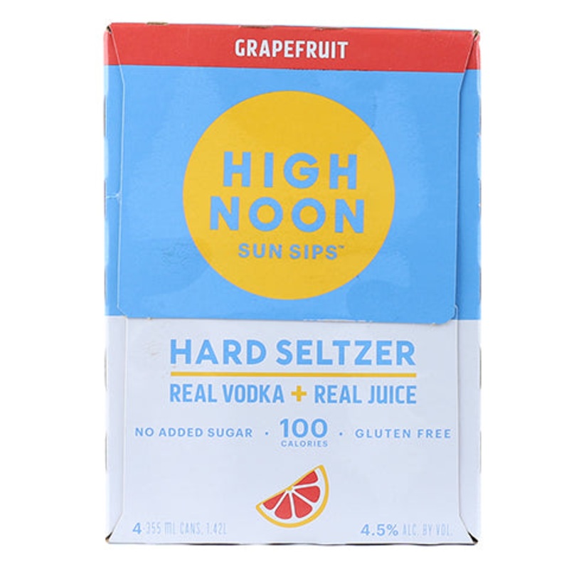 High Noon Sun Sips Grapefruit Hard Seltzer 4PK 12OZ CAN